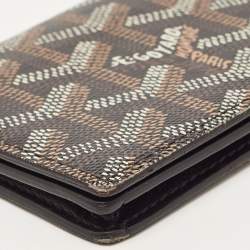 Pre Owned Goyard Black Goyardine Coated Canvas Business Card Holder