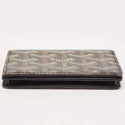 Pre Owned Goyard Black Goyardine Coated Canvas Business Card Holder