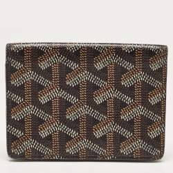 Pre Owned Goyard Black Goyardine Coated Canvas Business Card Holder