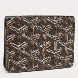 Pre Owned Goyard Black Goyardine Coated Canvas Business Card Holder