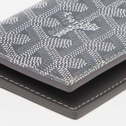 Pre Owned Goyard Grey Goyardine Coated Canvas Saint Pierre Bifold Card Holder