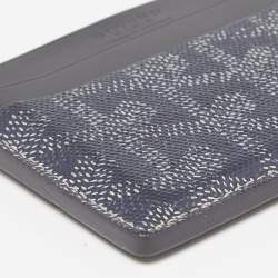 Pre Owned Goyard Grey Goyardine Coated Canvas and Leather Saint Sulpice Card Holder