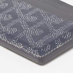 Pre Owned Goyard Grey Goyardine Coated Canvas and Leather Saint Sulpice Card Holder