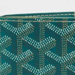 Goyard Green Goyardine Coated Canvas Saint Pierre Card Holder