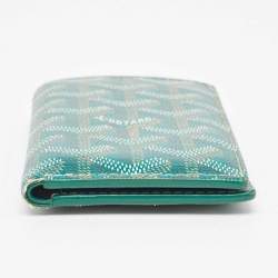 Goyard Green Goyardine Coated Canvas Saint Pierre Card Holder