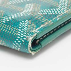 Goyard Green Goyardine Coated Canvas Saint Pierre Card Holder