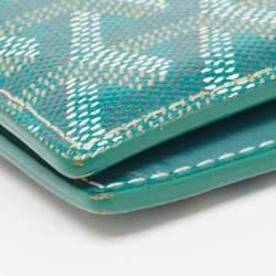 Goyard Green Goyardine Coated Canvas Saint Pierre Card Holder