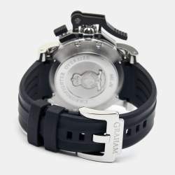 مملوكة مسبقًا ساعة يد رجالة غراهام كرونوفايتر دايفر ديت 20VEV.U05A.K41B مطاط وستانلس ستيل سوداء كبيرة 47 مم