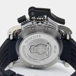 مملوكة مسبقًا ساعة يد رجالة غراهام كرونوفايتر دايفر ديت 20VEV.U05A.K41B مطاط وستانلس ستيل سوداء كبيرة 47 مم