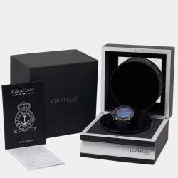 Graham Black PVD Coated Stainless Steel Rubber Limited Edition Chronofighter Trigger 2TRAB.B10A Men's Wristwatch 46 mm