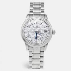 Pre Owned Grand Seiko Elegance GMT Summer SBGJ249 Blue Dial Stainless Steel Men's Wristwatch 39.5 mm