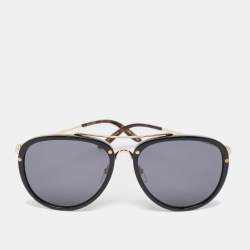 Gucci Black/Gold GG0662S Aviator Sunglasses