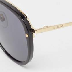 Gucci Black/Gold GG0662S Aviator Sunglasses