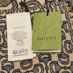 Gucci Brown Dubly Horsebit Pattern Scarf