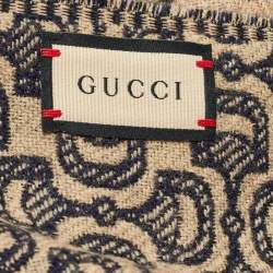 Gucci Brown Dubly Horsebit Pattern Scarf