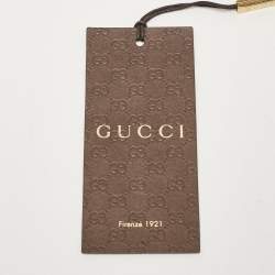Gucci Brown/Orange Interlaced Print Silk Tie
