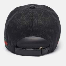 Gucci Black Original GG Canvas Web Baseball Cap 
