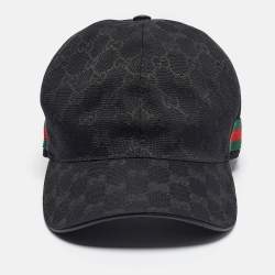 Gucci Black Original GG Canvas Web Baseball Cap 