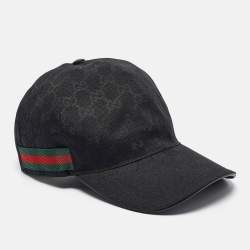Gucci Black Original GG Canvas Web Baseball Cap 