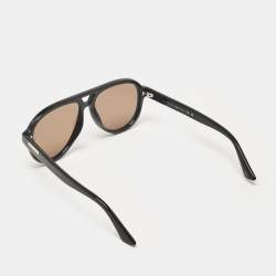 Gucci Black/Brown GG0767S Web Aviator Sunglasses
