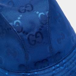 Gucci Blue Canvas Off The Grid GG Supreme Bucket Hat S