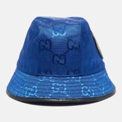 Gucci Blue Canvas Off The Grid GG Supreme Bucket Hat S