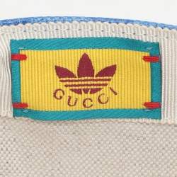 Gucci X Adidas Blue GG Supreme Coated Canvas Baseball Cap
