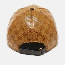 Gucci X Adidas Beige/Brown GG Supreme Coated Canvas Baseball Cap L