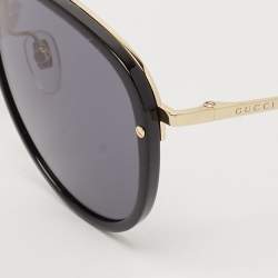Gucci Black/Gold GG0662S Aviator Sunglasses