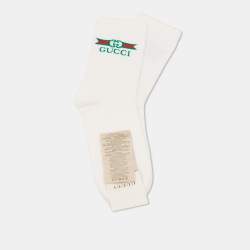 Gucci White Label Intarsia Cotton Socks M 11(24-26 cm)