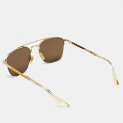 Gucci Brown/Gold Tone GG0985S Aviator Sunglasses