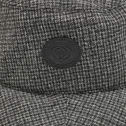 Gucci Black/Grey Wool Logo Patch Bucket Hat XL