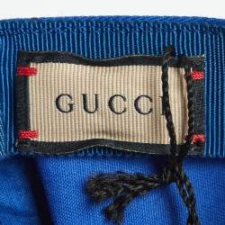 Pre Owned Gucci Blue Cotton College Baseball Cap XXS