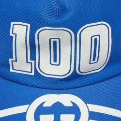 Pre Owned Gucci Blue Cotton College Baseball Cap XXS