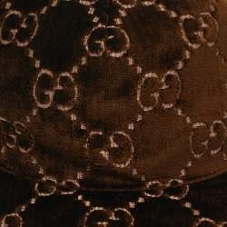 مملوكة مسبقًا Gucci Brown GG Velvet Baseball Cap M