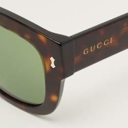 Pre Owned نظارة شمسية غوتشي GG1110S هافانا مربعة