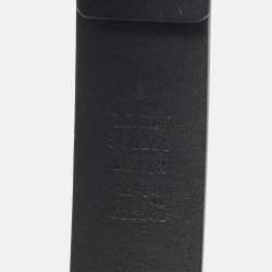 مملوكة مسبقًا Gucci 85 CM Buckle Belt Black Leather