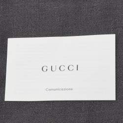 Pre Owned Gucci Grey GG Monogram Jacquard Wool & Silk Scarf