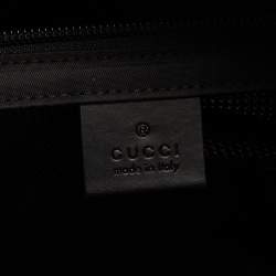 Pre Owned Gucci Beige/Balck GG Supreme Canvas and Leather Web Toiletry Pouch