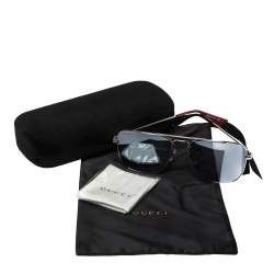 Pre Owned Gucci Gunmetal/Grey GG0108S Aviator Sunglasses