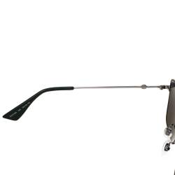 Pre Owned Gucci Gunmetal/Grey GG0108S Aviator Sunglasses