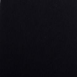 Pre Owned Gucci Black Micro Ribbed Cotton Silk Tie