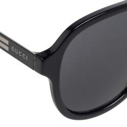 مملوكة مسبقًا Gucci Black Acetate GG0688S Aviator Sunglasses