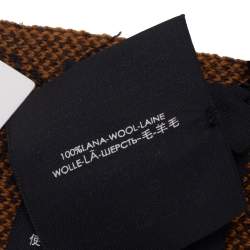 Gucci Dapper Dan Brown GG Jacquard Wool Muffler 