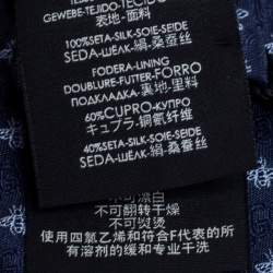 Pre Owned Gucci Navy Blue Superbee Skinny Silk Tie