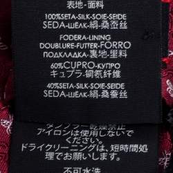 Pre Owned ربطة عنق غوتشي سوبربي حرير أحمر رفيعة