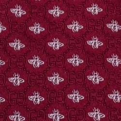 Pre Owned ربطة عنق غوتشي سوبربي حرير أحمر رفيعة