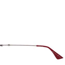 Pre Owned Gucci Web GG0108S Aviator Mirrored Sunglasses