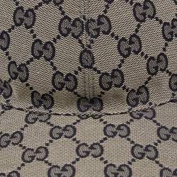 Pre Owned Gucci Blue Guccissima Patterned Web Trimmed Baseball Cap XL