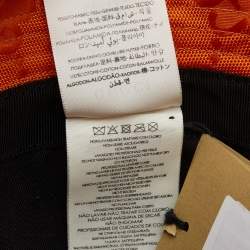 Pre Owned Gucci Off the Grid Orange GG Fabric Bucket Hat S